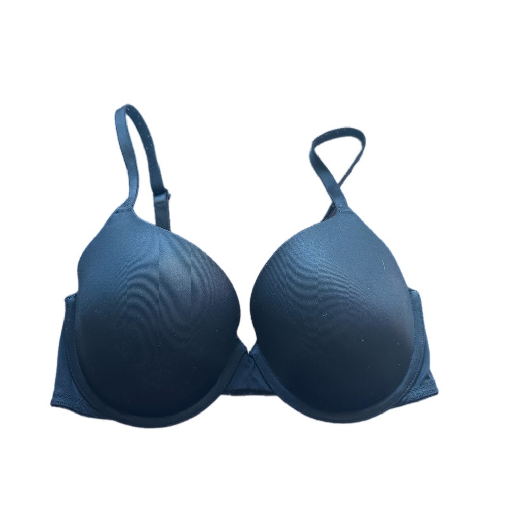 PINK Wear Everywhere T-Shirt Bra Women 32DD Black Excellent Lightly Lined Cup